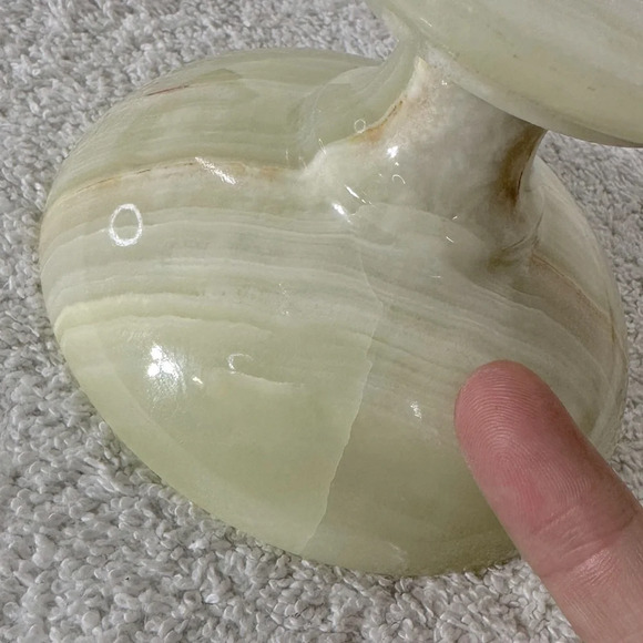 Vintage Yellow Onyx Candlestick Holders X2 - Picture 9 of 16